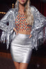 Iris Tassel Sequin Jacket - Silver