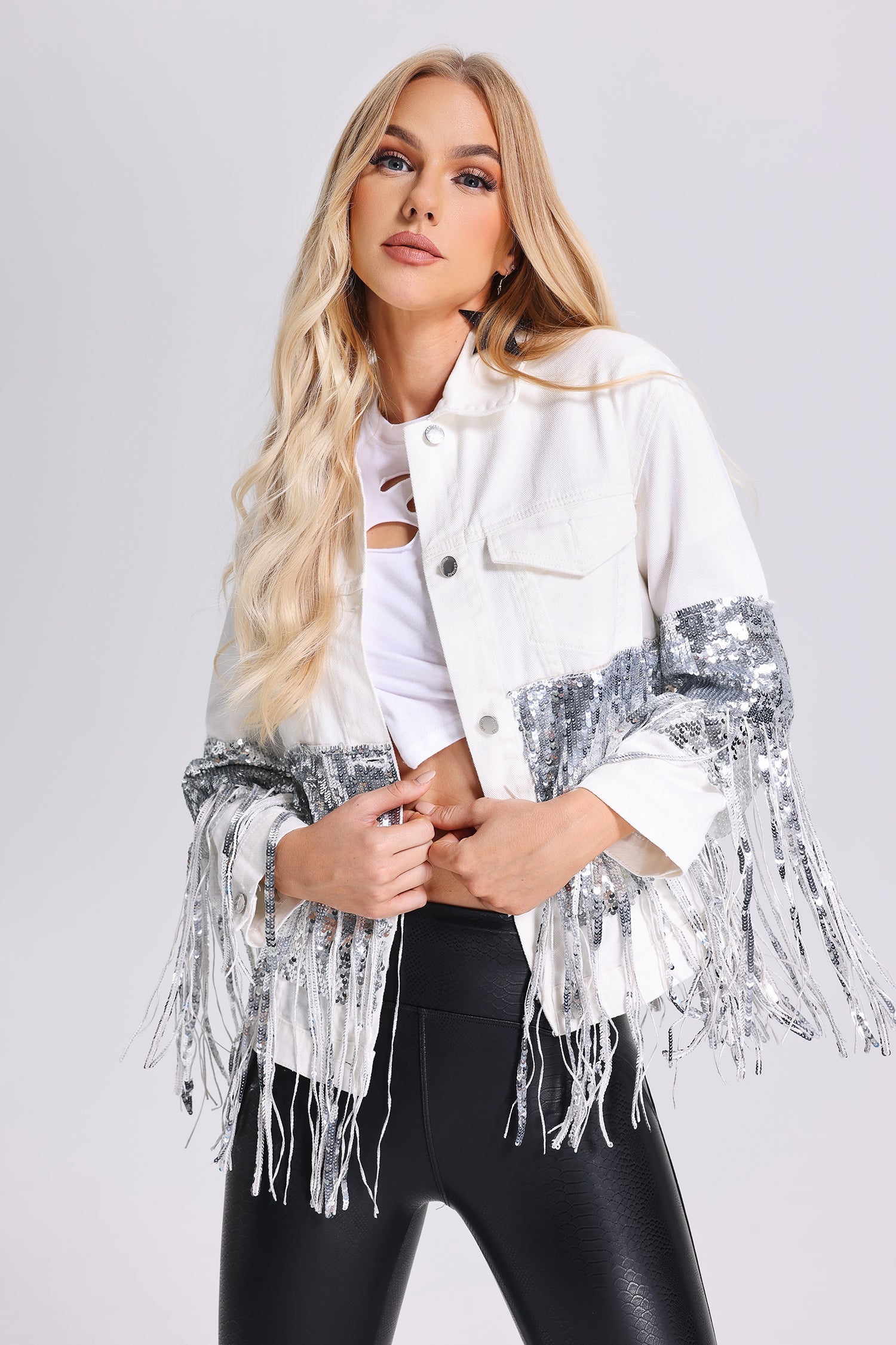 Namsa Sequin Tassel Jacket