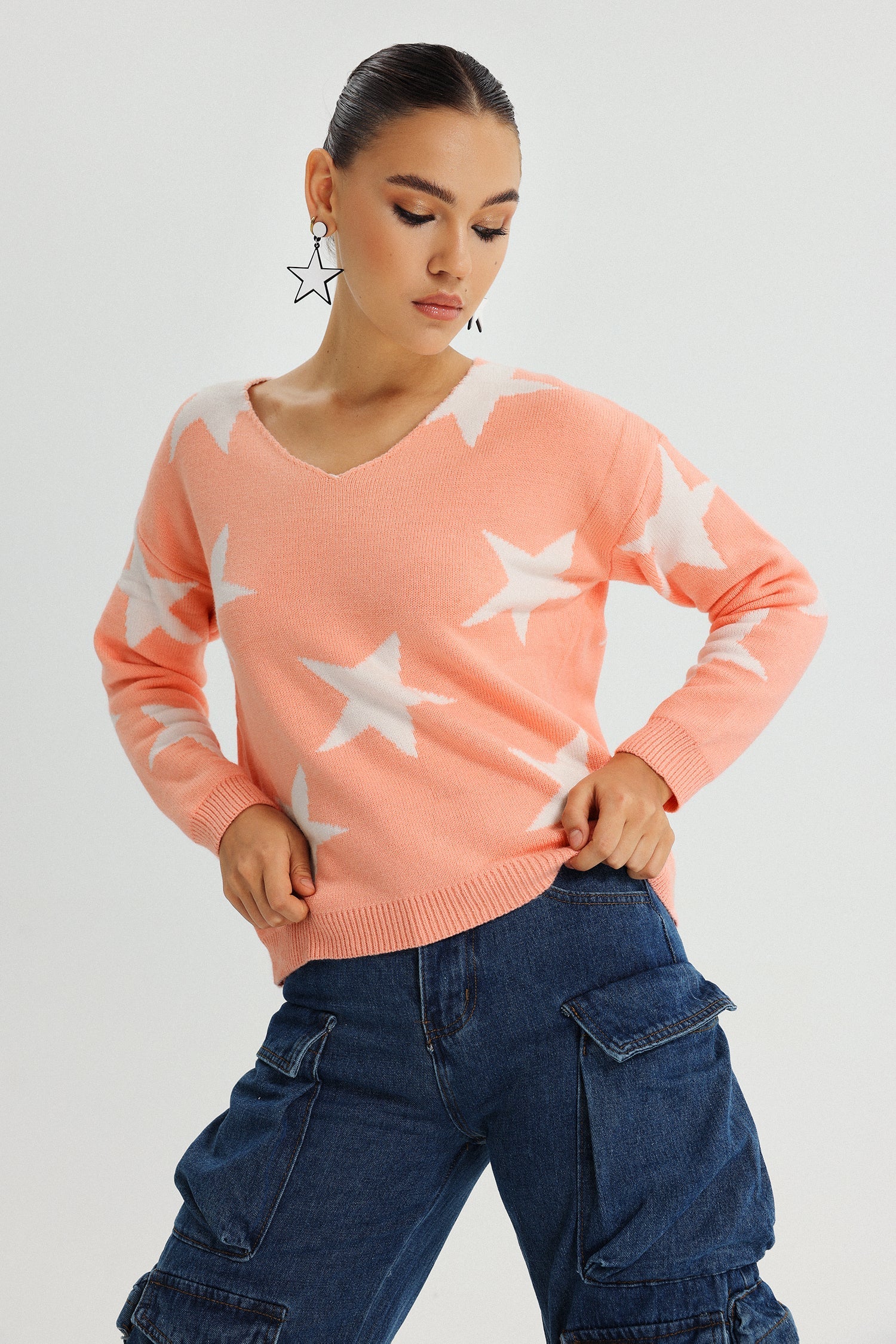 Naya Starts Sweater - Pink