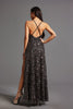 Zavan Halter Sequin Flounce Maxi Dress