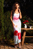 Pinky Sleeveless Printing Maxi Dress