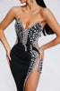 Porsha Diamonate Strapless Maxi Bandage Dress