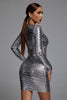Jojo Cutout Mini Bodycon Dress - Silver