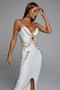 Sakina Maxi-jurk met metalen versiering - Wit