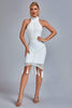 Thaliy Pearl Fringed Midi Dress - White