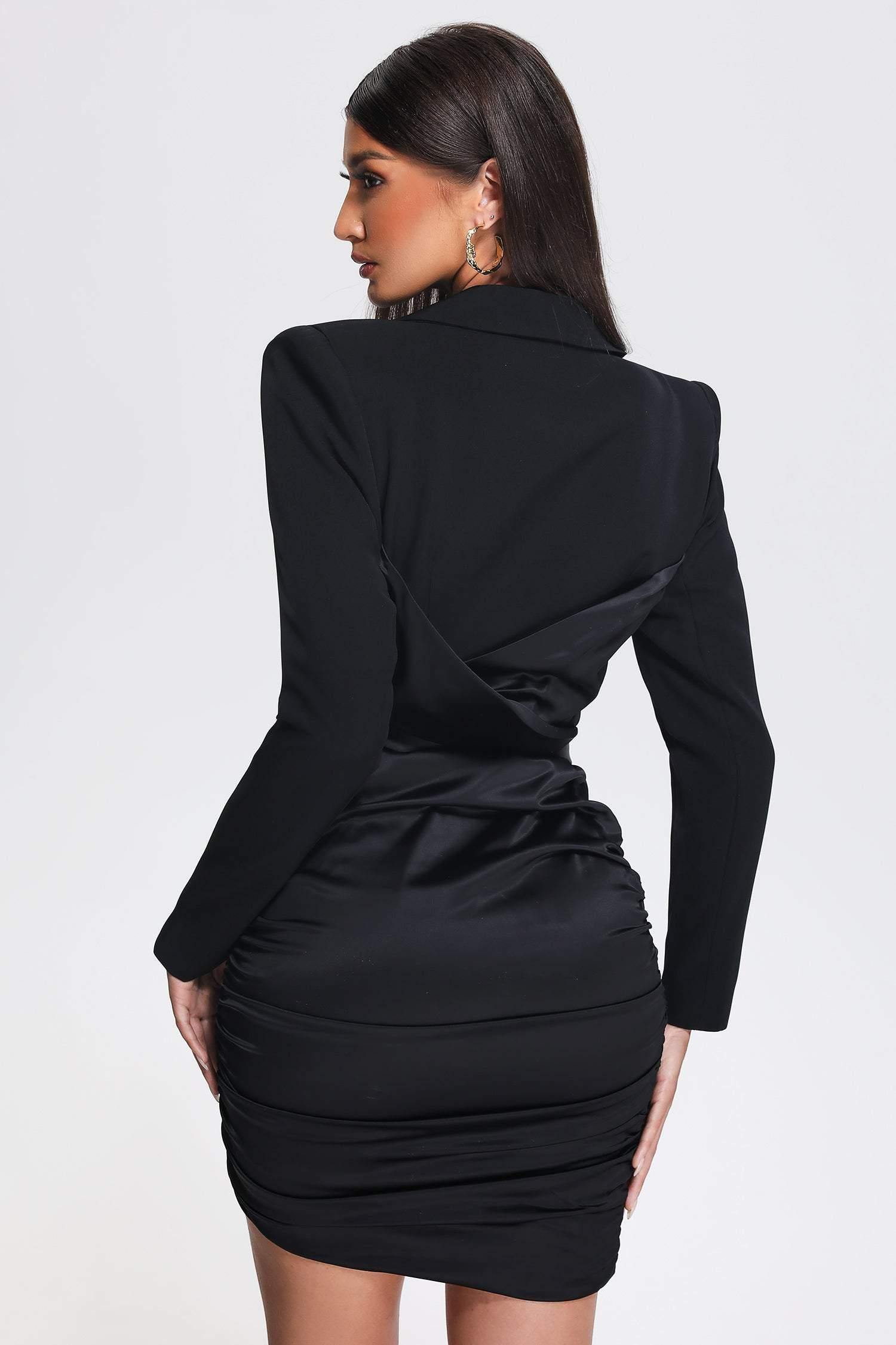 Rueny Satin Blazer Dress